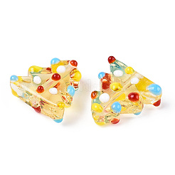 Рождественская тематика ручная работа лэмпворк неровные бусины&nbsp;X1-LAMP-G142-06B