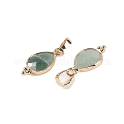 Pendenti sfaccettati in avventurina verde naturale&nbsp;KK-L218-004G-06