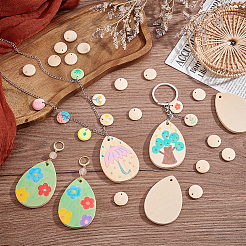 60 stücke 2 stile holz anhänger&nbsp;FIND-GA0008-39