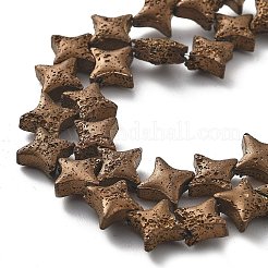 Гальванические бусины из натуральной лавы&nbsp;G-A251-C01-01C