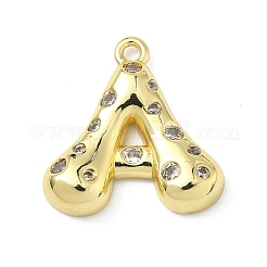 Латунные микропаве прозрачные подвески с фианитом&nbsp;KK-I476-02G
