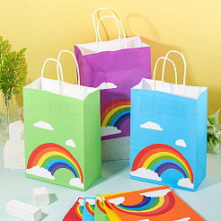 12 borsa portaoggetti in carta stampata con arcobaleno in 6 colori&nbsp;ABAG-TA0002-05A