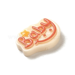 Cabochons décodés en résine opaque thème bébé&nbsp;CRES-L043-B04
