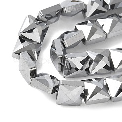 Стеклянные бусины с гальваническим покрытием &nbsp;EGLA-L045-B-FP02