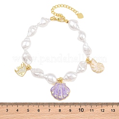 Pulseras con dijes en forma de concha de ciruela&nbsp;KK-CBA68DA-06G