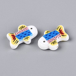 Печатные непрозрачные бусины из смолы&nbsp;RESI-N043-23B