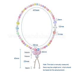 Collane con ciondolo in acrilico per bambini&nbsp;NJEW-JN02615-M
