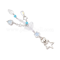 Подвесные украшения из стекла в виде медузы&nbsp;HJEW-JM02962-02