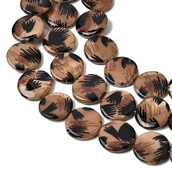 Нити из натуральных пресноводных ракушек с принтом&nbsp;SHEL-A006-08