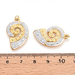 Ионное покрытие (ip) 304 нержавеющая сталь полимерная глина стразы подвески&nbsp;STAS-N115-16G