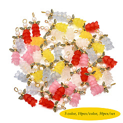 50 шт. 5-х цветные подвески из АБС-пластика с имитацией жемчуга&nbsp;PALLOY-JF03909