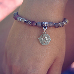 12 шт. 3-х цветные латунные подвески в виде клетки KK-DC0002-46