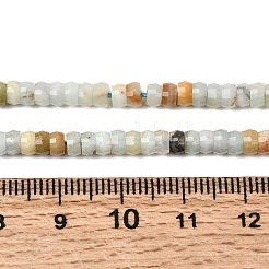Stränge aus natürlichen Amazonit-Heishi-Perlen in Blütenform&nbsp;G-A299-A17-01
