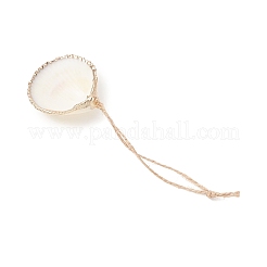 Подвесные украшения из ракушек с гальваническим покрытием&nbsp;HJEW-JM04621