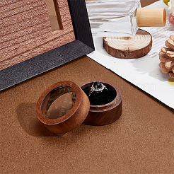 Коробки для хранения круглых деревянных колец с 1 слотом&nbsp;CON-HY0001-05B