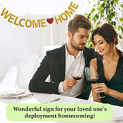 Бумажное слово добро пожаловать домой баннер&nbsp;AJEW-WH20020-272B-03