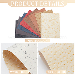 8 Blatt 8 Farben Strauß PVC Kunstleder Stoff&nbsp;DIY-BC0012-08