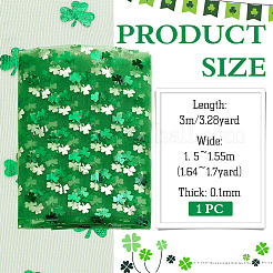 Полиэстеровые сетчатые ткани ко дню святого патрика&nbsp;DIY-WH0622-230B