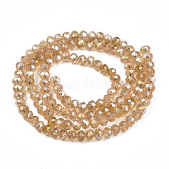 Стеклянные бусины с гальваническим покрытием &nbsp;EGLA-A034-T10mm-B23