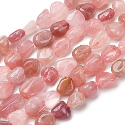 Природного розового кварца нитей бисера&nbsp;G-Q060-E21-01