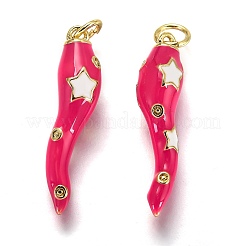 Pendentifs d'émail en laiton &nbsp;X-KK-B026-15G-B