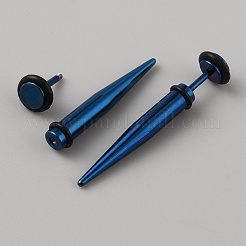 Acier inoxydable oreille cône civière&nbsp;EJEW-WH0014-31A-BL