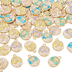 50pcs 5 pendentifs en alliage de couleurs&nbsp;ENAM-TA0003-93G