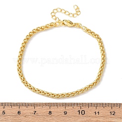 Женские браслеты из латунной пшеничной цепи&nbsp;BJEW-C140-03G