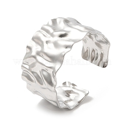 Не тускнеющие широкие открытые браслеты-манжеты из нержавеющей стали 304&nbsp;BJEW-L682-021P