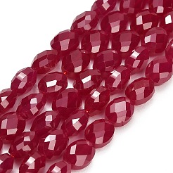 Fili di perle di corindone rosso coltivate in laboratorio&nbsp;GG-CBAC488-01D