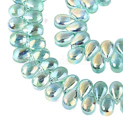 Chapelets de perles en verre transparent électrolytique&nbsp;EGLA-N057-01A-03