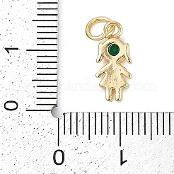 Подвеска из латуни с микропаве из кубического циркония&nbsp;KK-H509-41G