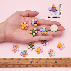 Кабошоны из смолы 60шт 5 цветов&nbsp;RESI-BY0001-03