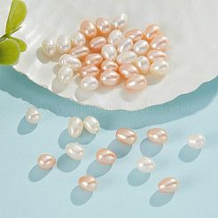 40 Stück 2 Farben natürliche Süßwasser-Zuchtperlen&nbsp;PEAR-NB0001-92A