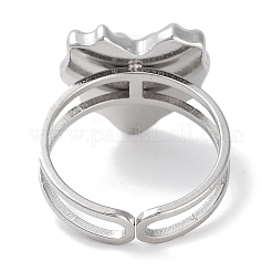 Anneau en acier inoxydable 304 avec placage ionique (IP)&nbsp;RJEW-B059-04P-01
