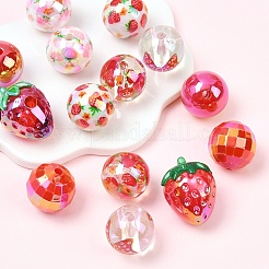 15шт 7 стиля прозрачные акриловые бусины&nbsp;TACR-YW0003-31