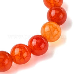 Braccialetti elasticizzati da donna con perline di agata naturale rotonda con vene di drago da 8 mm&nbsp;BJEW-TA00532