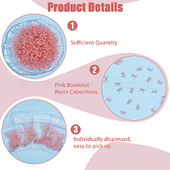 500 шт. бант из смоляных кабошонов&nbsp;MRMJ-HS0001-03A