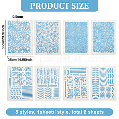 8 лист 8-х стилей бумажных керамических наклеек&nbsp;DIY-BC0012-05B