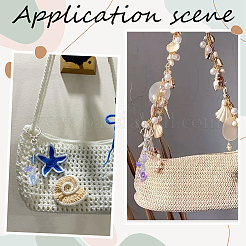 7 шт. 7-цветные светящиеся прозрачные акриловые и стеклянные подвесные украшения&nbsp;HJEW-SC00105