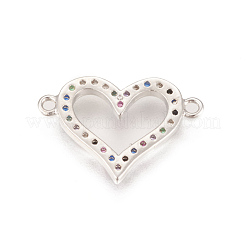 Liens de zircone cubique en laiton micro-pavé&nbsp;ZIRC-L078-018P-NR