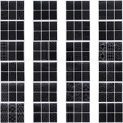 Nail Art Hollow Laser Stickers, Transfer Tips Guide Template, Black, 90x73mm, about 24pcs/set