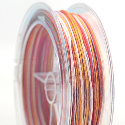Hilo de nylon de color degradado, cuerda de anudar chino, segmento teñido, para hacer pulseras de collares, naranja, 0.8mm, alrededor de 27.34 yarda (25 m) / rollo