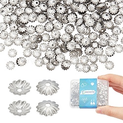 DICOSMETIC 500Pcs Multi-Petal Flower Bead Cap Flower Shape Beads End Caps Spacer Bead Bali Caps End Charm Cap Stainless Steel Caps for DIY Bracelet Necklace Jewelry Making, Hole: 1.2mm