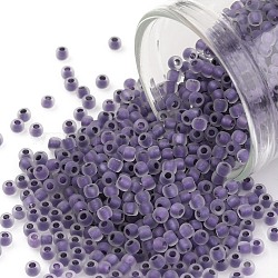 Круглые бусины toho, японский бисер, (265fm) кристальный матовый радужный кристалл с фиолетовой подкладкой, 11/0, 2.2 мм, отверстие : 0.8 мм, о 1110шт / бутылка, 10 г / бутылка