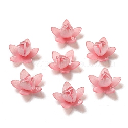 Tappo di perline di fiori, per la creazione di gioielli fai da te, cremisi, 22~23x12~13mm, Foro: 1~1.4 mm