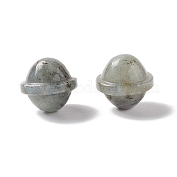 Perles naturelles de labradorite, sans trou, forme de saturne, 19x20mm