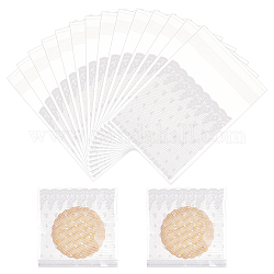 Sacs à biscuits auto-adhésifs en cellophane opp, pour la cuisson des sacs d'emballage, rectangle avec motif de dentelle, blanc, 81x55x0.1mm, environ 100 pcs / sachet 