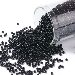 Cuentas de semillas redondas toho, Abalorios de la semilla japonés, (49) chorro opaco, 11/0, 2.2mm, agujero: 0.8 mm, aproximamente 1103 unidades / 10 g