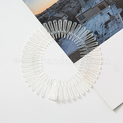 Bandas de pelo de peine flexibles circulares completas de plástico, accesorios para el cabello ancho, Claro, 300x30mm